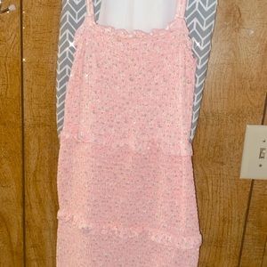 Size small bodycon ruffled pink dress